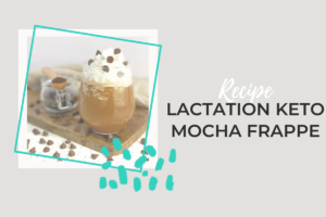 Lactation Keto Mocha Frappe With Whipped Cream and Chocolate Chips