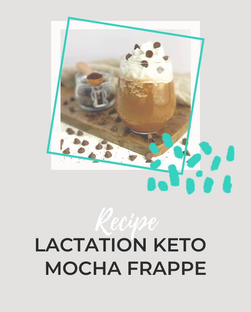 Lactation Keto Mocha Frappe With Whipped Cream and Chocolate Chips